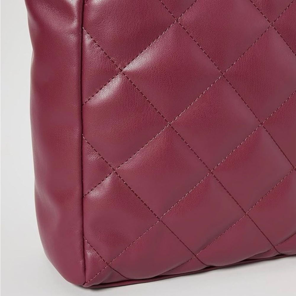 NWT The Drop Bella Small Puffer Tote Bagtote-handbag - Rhubarb - Picture 5 of 10